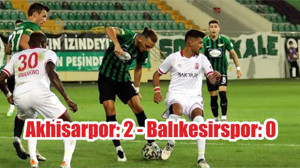 Akhisarpor: 2 - Balıkesirspor: 0