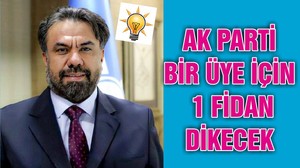 AK PARTİ BİR ÜYE İÇİN 1 FİDAN DİKECEK
