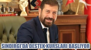 SINDIRGI’DA DESTEK KURSLARI BAŞLIYOR