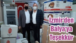 İzmir'den Balya'ya Teşekkür