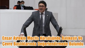 Ensar Aytekin Meclis Kürsüsünde Balıkesir Ve Çevre Başlıklarında Değerlendirmede Bulundu