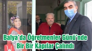 Balya’da Öğretmenler Günü’nde Bir Bir Kapılar Çalındı