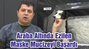 Araba Altında Ezilen Maske Mucizeyi Başardı