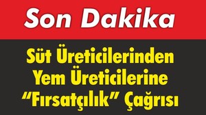 Süt Üreticilerinden Yem Üreticilerine “Fırsatçılık” Çağrısı