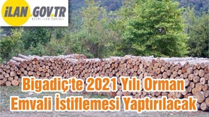 Bigadiç'te 2021 Yılı Orman Emvali İstiflemesi Yaptırılacak