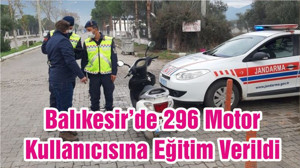 Balıkesir’de 296 Motor Kullanıcısına Eğitim Verildi