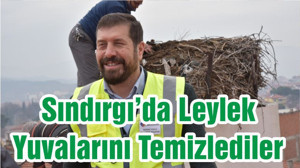 Sındırgı’da Leylek Yuvalarını Temizlediler