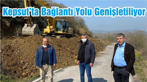 Kepsut’ta Bağlantı Yolu Genişletiliyor