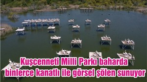 Kuşcenneti Milli Parkı baharda binlerce kanatlı ile görsel şölen sunuyor