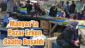 Manyas’ta Pazar Erken Saatte Boşaldı