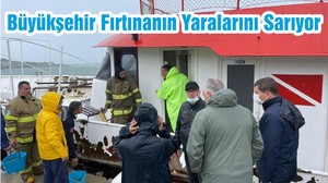 Büyükşehir Fırtınanın Yaralarını Sarıyor
