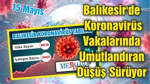 Balıkesir'de Koronavirüs Vakalarında Umutlandıran Düşüş Sürüyor