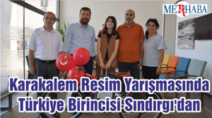 Karakalem Resim Yarışmasında Türkiye Birincisi Sındırgı'dan