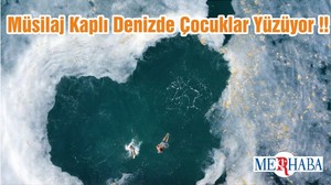 Müsilaj Kaplı Denizde Çocuklar Yüzüyor !!
