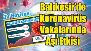 Balıkesir’de Koronavirüs Vakalarında Aşı Etkisi