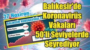 Balıkesir'de Koronavirüs Vakaları 50'li Seviyelerde Seyrediyor