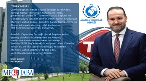 AYD'den TRT Yönetimine Tebrik Mesajı