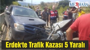 Erdek'te Trafik Kazası 5 Yaralı