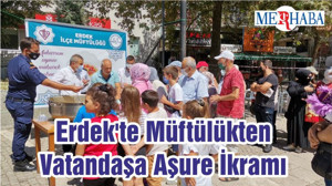 Erdek'te Müftülükten Vatandaşa Aşure İkramı