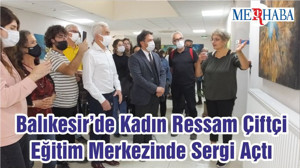 Balıkesir’de Kadın Ressam Çiftçi Eğitim Merkezinde Sergi Açtı