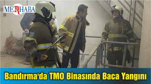 Bandırma'da TMO Binasında Baca Yangını