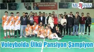 Voleybolda Ülkü Pansiyon Şampiyon