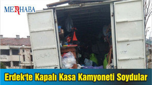 Erdek'te Kapalı Kasa Kamyoneti Soydular