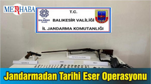Balıkesir’de Jandarmadan Tarihi Eser Operasyonu