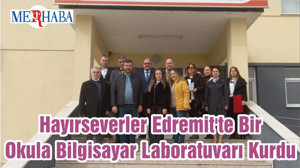 Hayırseverler Edremit'te Bir Okula Bilgisayar Laboratuvarı Kurdu