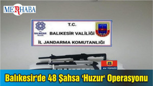 Balıkesir'de 48 Şahsa 'Huzur' Operasyonu