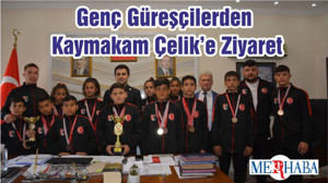 Genç Güreşçilerden Kaymakam Çelik’e Ziyaret