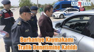 Burhaniye Kaymakamı Trafik Denetimine Katıldı