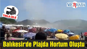 Balıkesir'de Plajda Hortum Oluştu