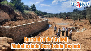 Burhaniye’de Taylıeli Mahallesinde Dere Islahı Başladı