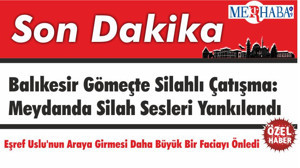 Balıkesir Gömeçte Silahlı Çatışma; Meydanda Silah Sesleri Yankılandı