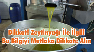 Dikkat! Zeytinyağı İle İlgili Bu Bilgiyi Mutlaka Dikkate Alın