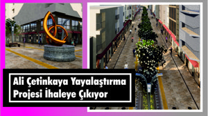 ALİ ÇETİNKAYA YAYALAŞTIRMA PROJESİ İHALEYE ÇIKIYOR