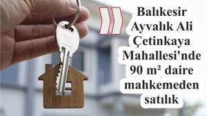 Balıkesir Ayvalık Ali Çetinkaya Mahallesi'nde 90 m² daire mahkemeden satılık