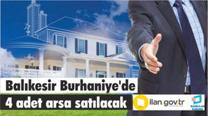 Balıkesir Burhaniye'de 4 adet arsa satılacak