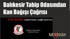 Balıkesir Tabip Odasından Kan Bağışı Çağrısı