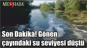 Son Dakika! Gönen çayındaki su seviyesi düştü