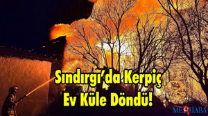 Sındırgı’da Kerpiç Ev Küle Döndü