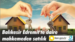 Balıkesir Edremit'te daire mahkemeden satılık