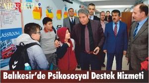 Balıkesir’de Psikososyal Destek Hizmeti