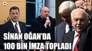 SİNAN OĞAN’DA 100 BİN İMZA TOPLADI