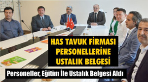 Personel Eğitimle Ustalık Belgesi Aldı