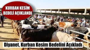 Diyanet Kurban Kesim Bedelini Açıkladı