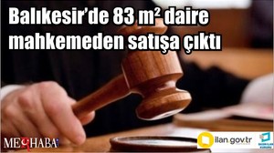 Balıkesir’de 83 m² daire mahkemeden satışa çıktı