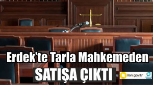 Erdek’te tarla mahkemeden satışa çıktı