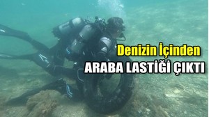Denizin İçinden Araba Lastiği Çıktı